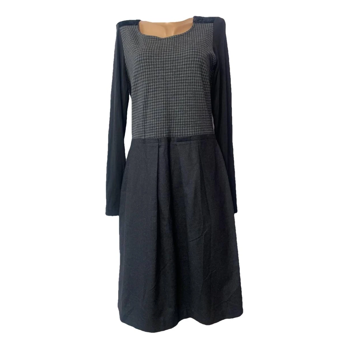 Pre-owned Etro Wool Mid-length Dress In Grey