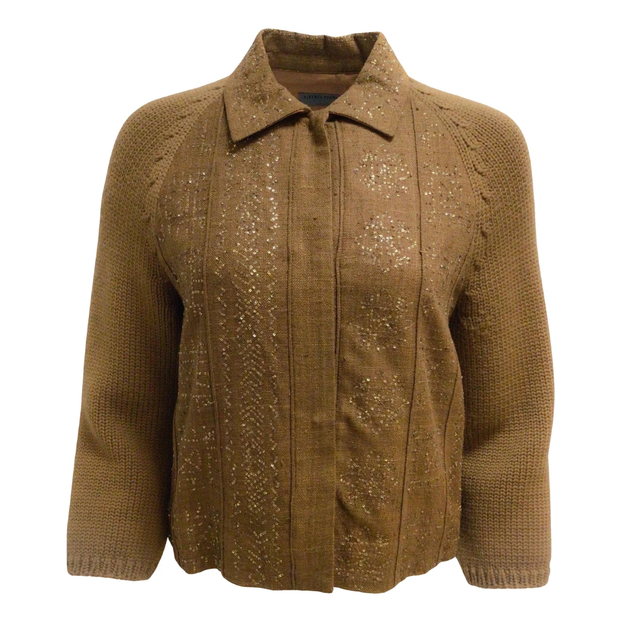 Pre-owned Alberta Ferretti Silk Jacket In Brown