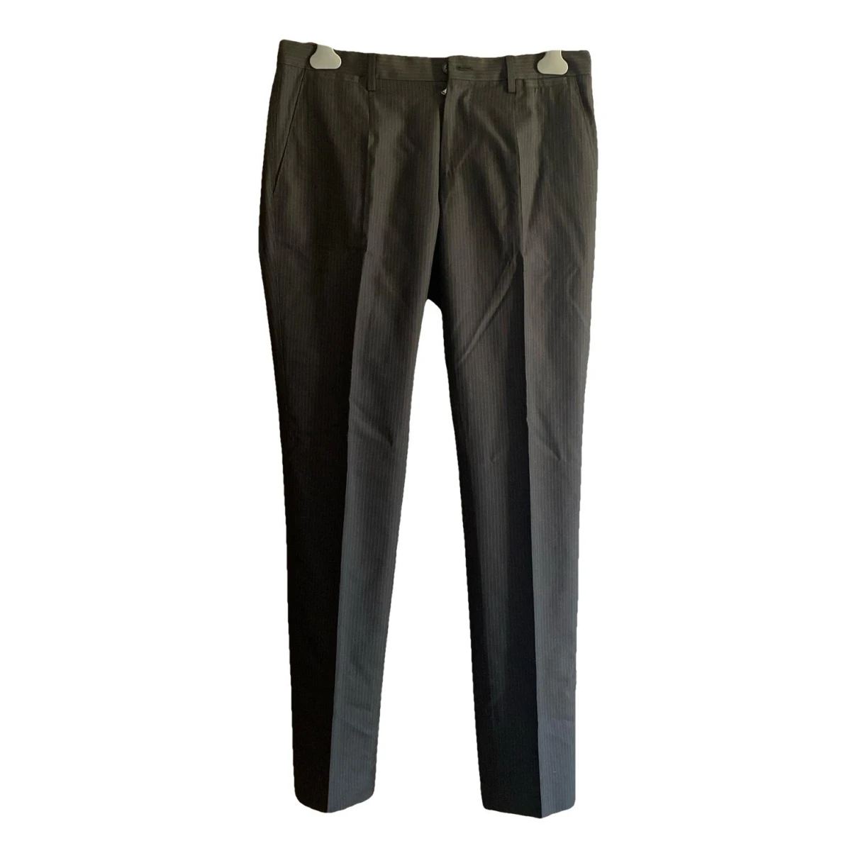 Pre-owned Dolce & Gabbana Wool Trousers In Anthracite