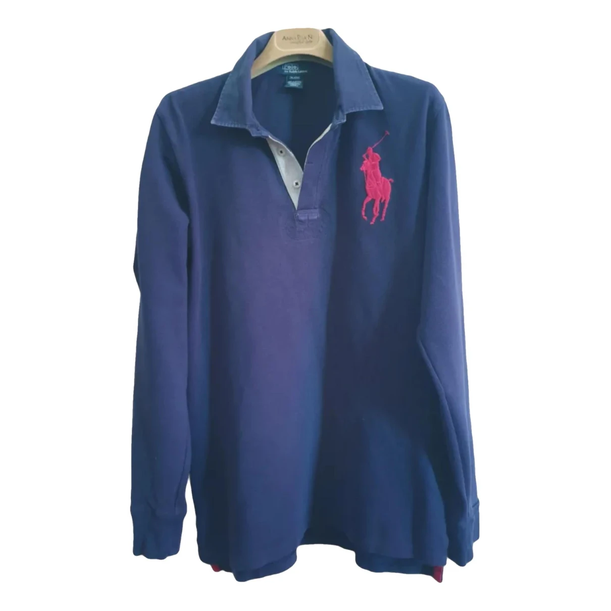 Pre-owned Polo Ralph Lauren Polo Ajusté Manches Longues Polo Shirt In Blue