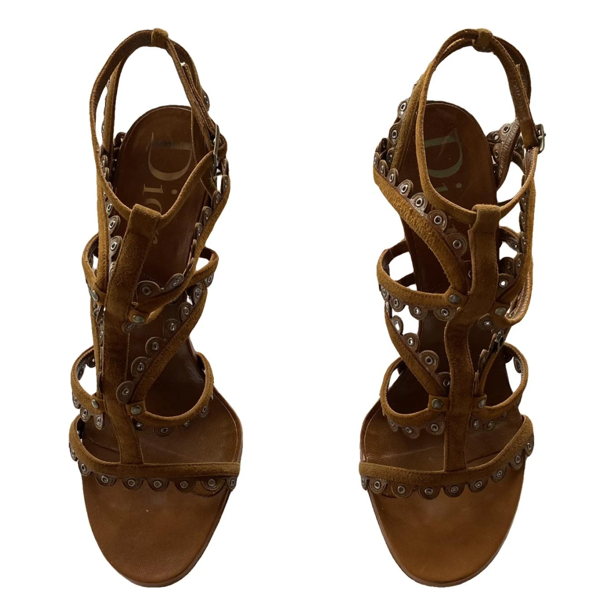Pre-owned Dior Sandals In Camel