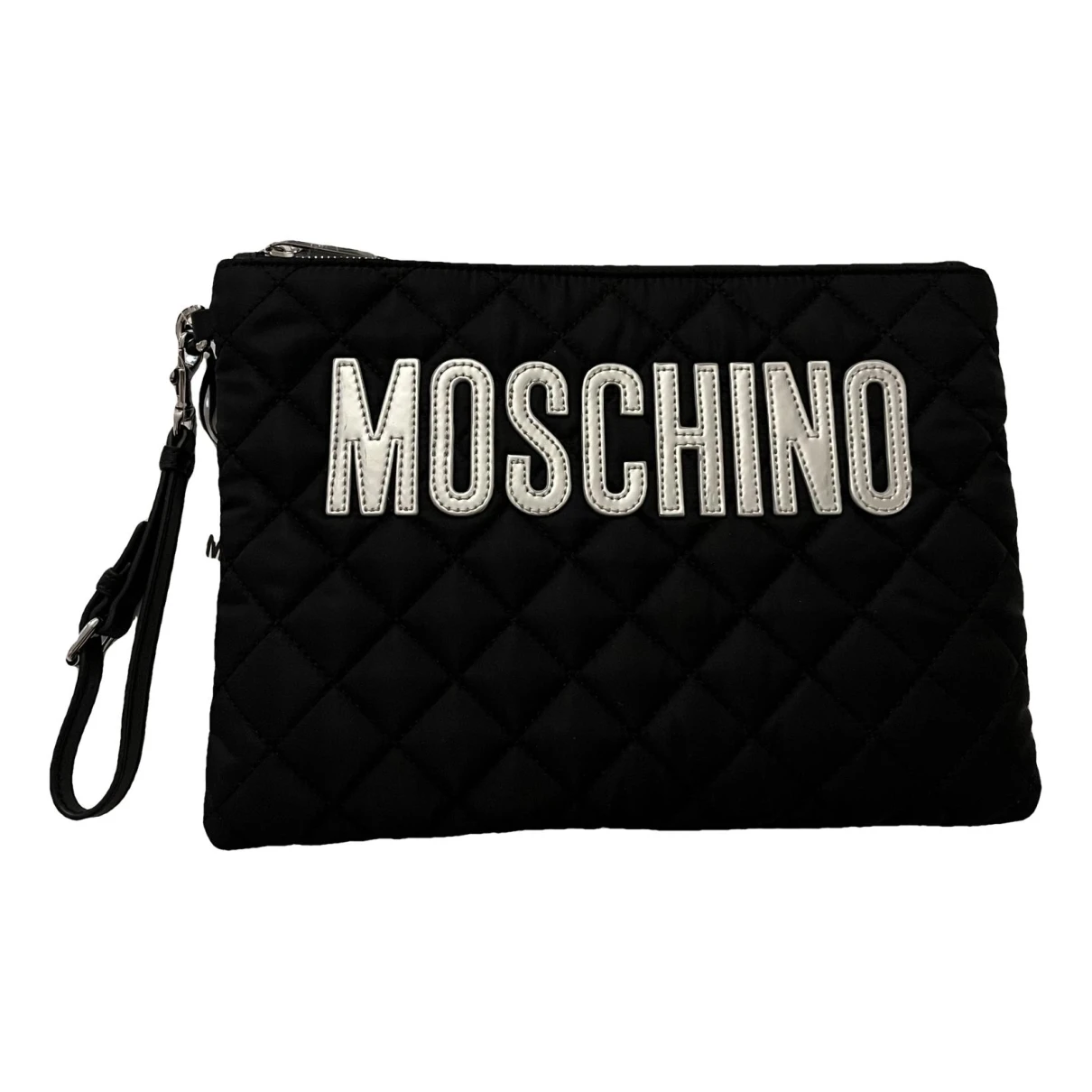 Pre-owned Moschino Clutch Bag In Black