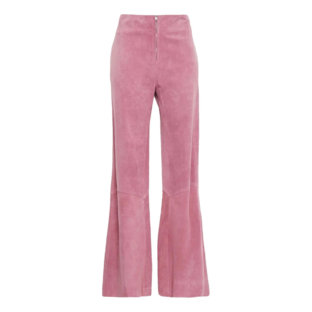 Pre-owned Victoria Beckham Leather Large Pants In Pink