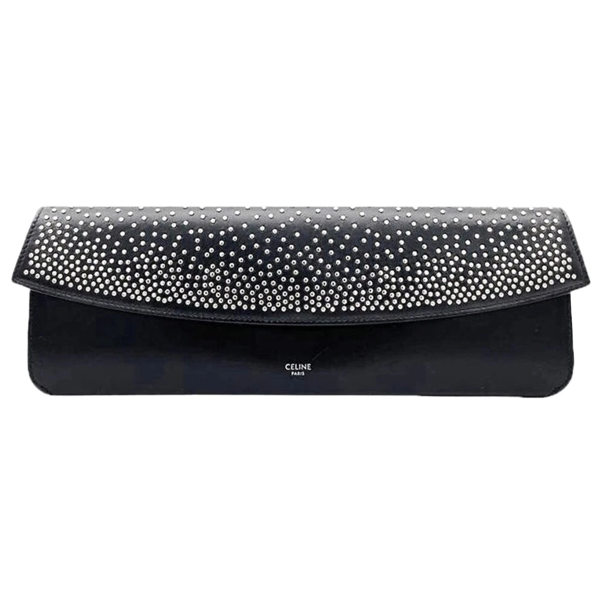 Pre-owned Celine Leather Clutch Bag In Black