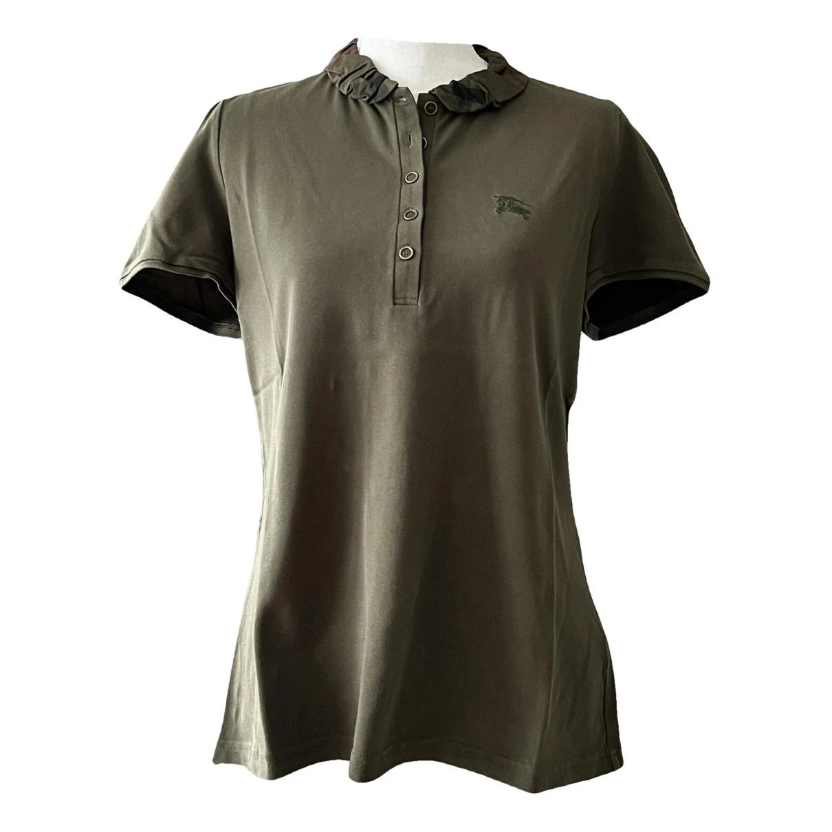 Pre-owned Burberry Polo In Green
