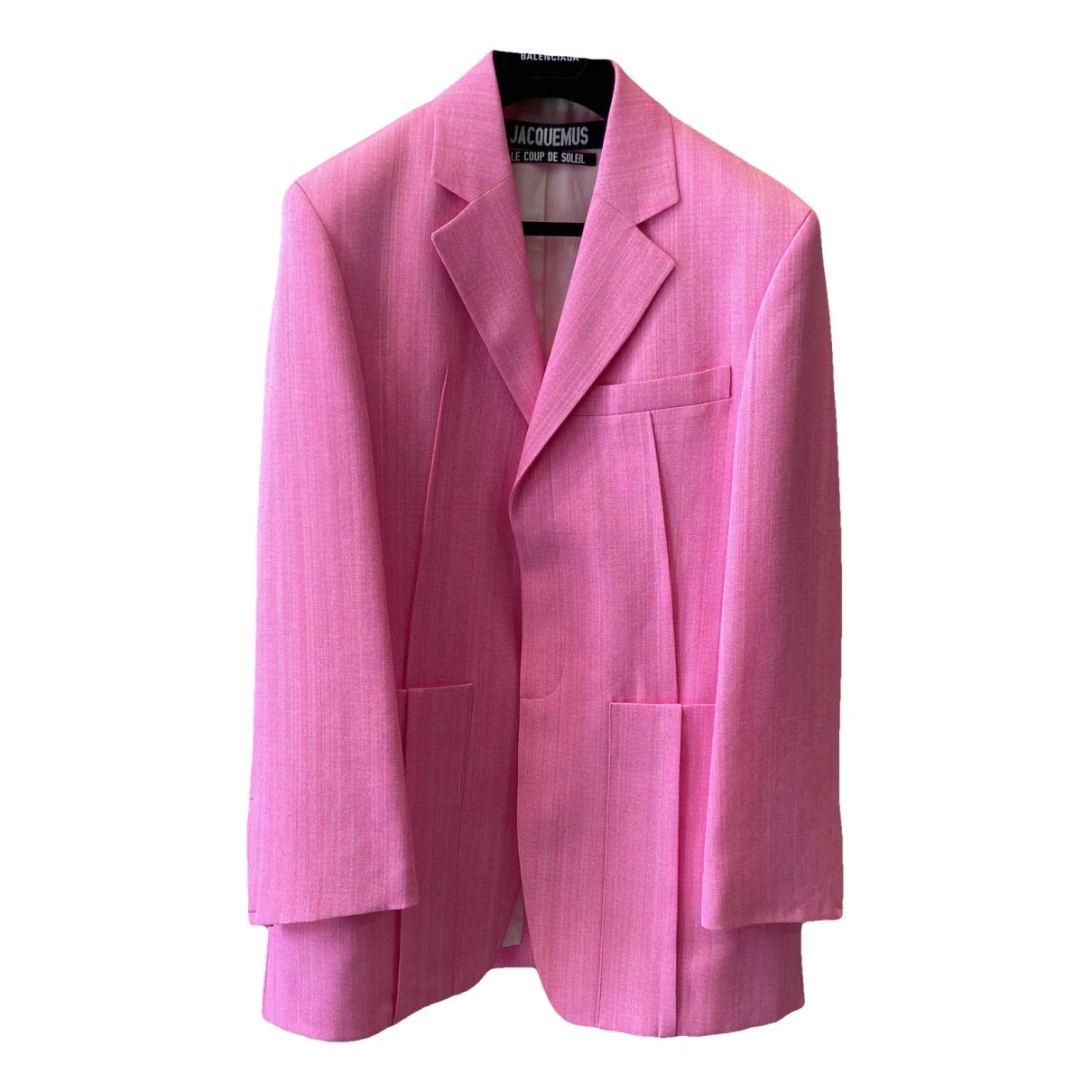 Pre-owned Jacquemus Le Coup De Soleil Silk Blazer In Pink