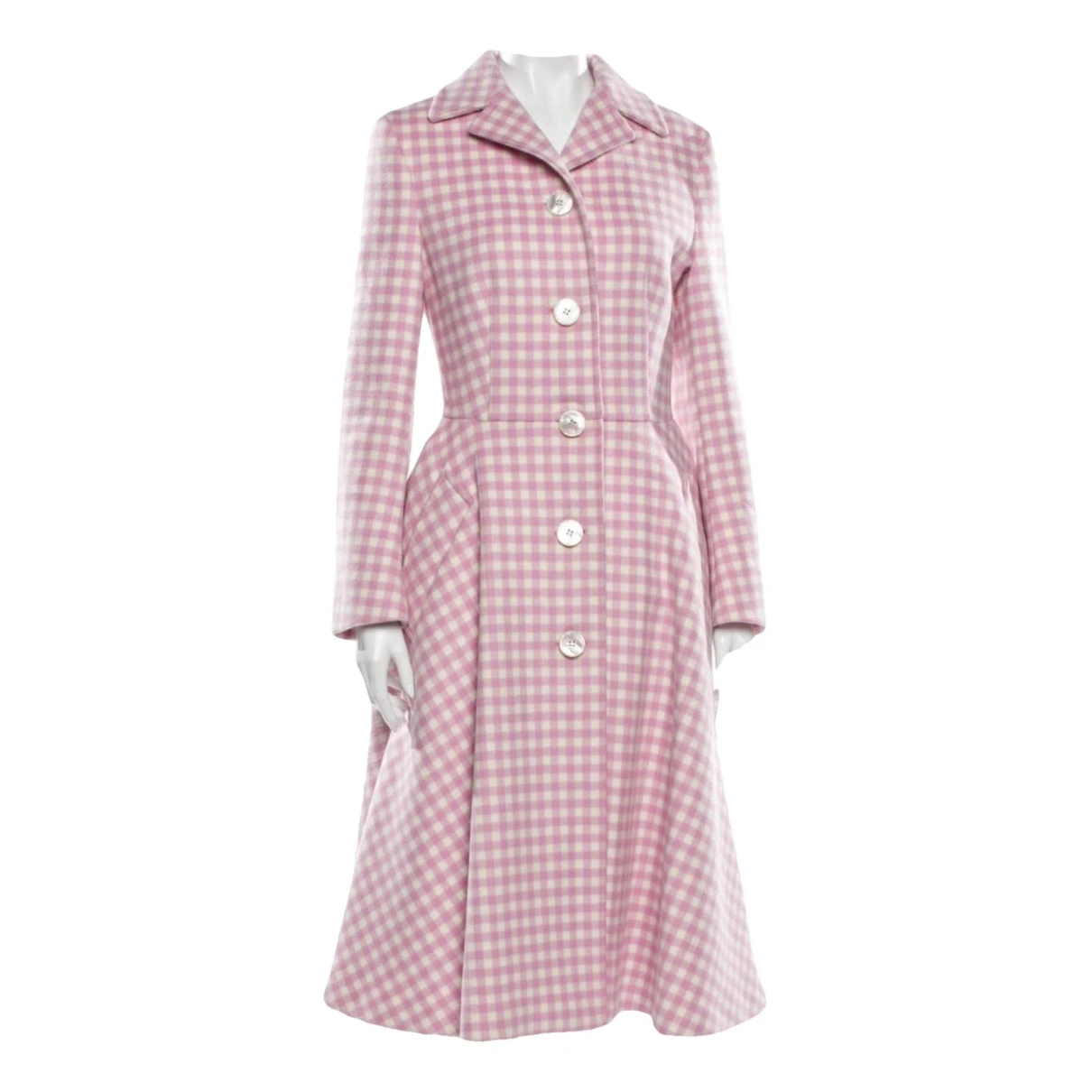 Pre-owned Prada Wool Coat In Pink