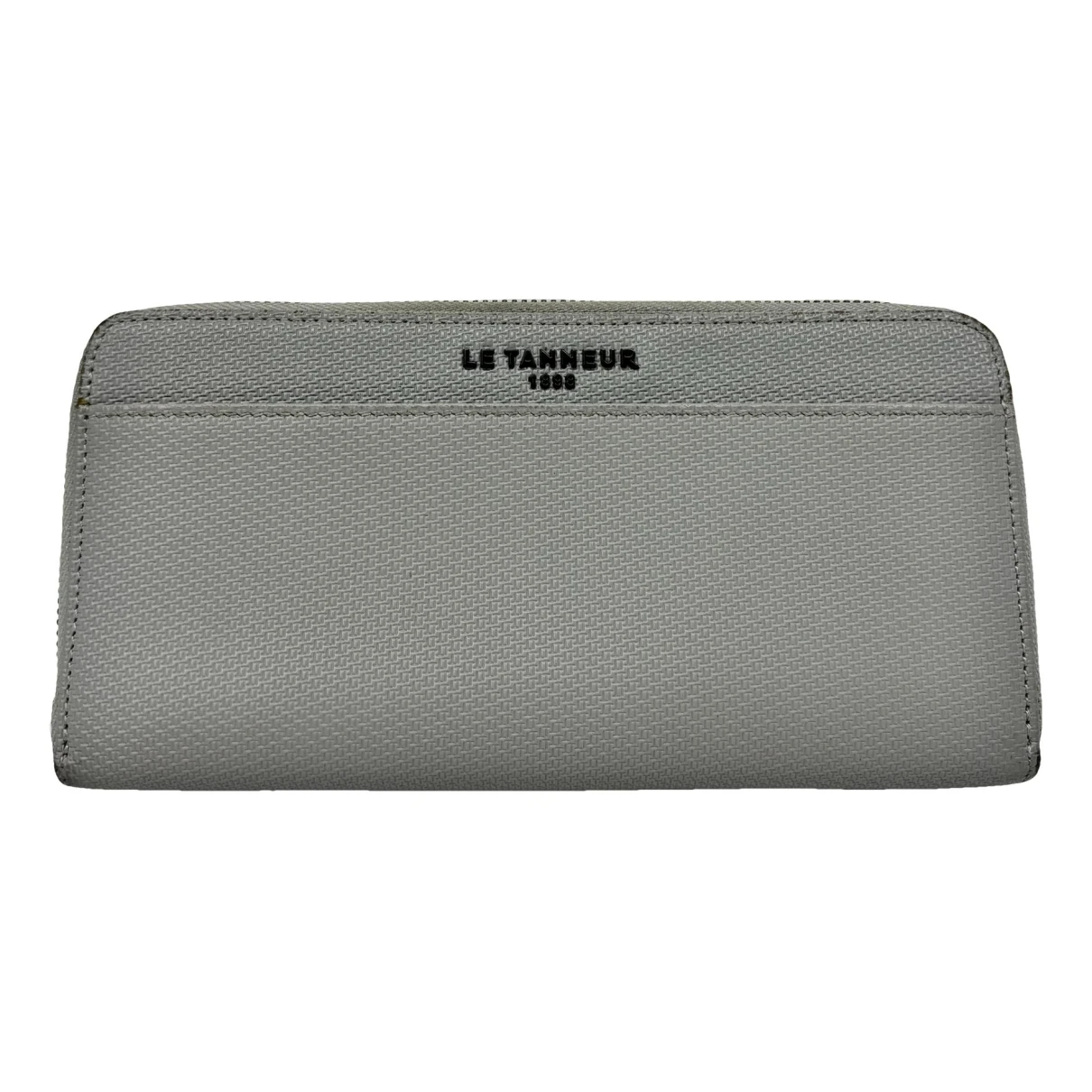 Pre-owned Le Tanneur Leather Clutch Bag In Grey