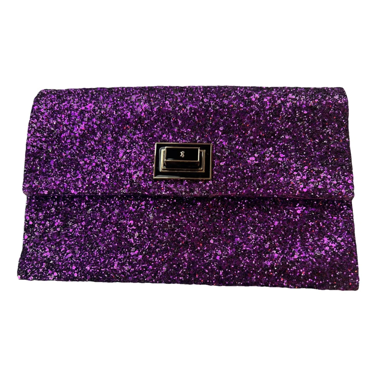 Pre-owned Anya Hindmarch Glitter Clutch Bag In Purple