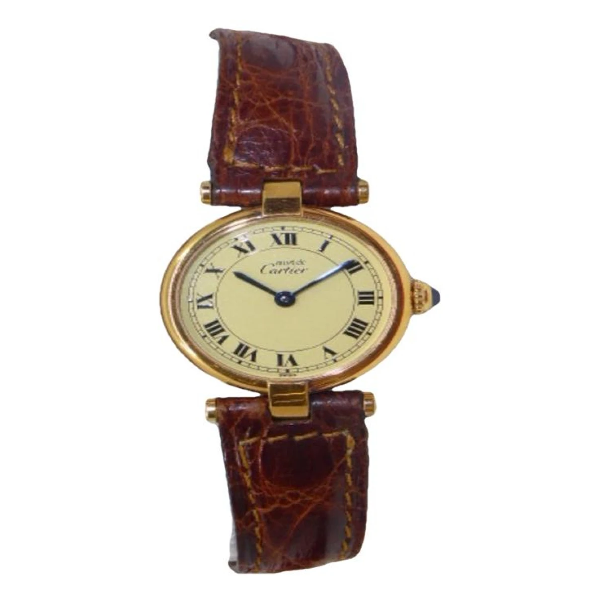 Pre-owned Cartier Must Vendôme Silver Watch In Gold