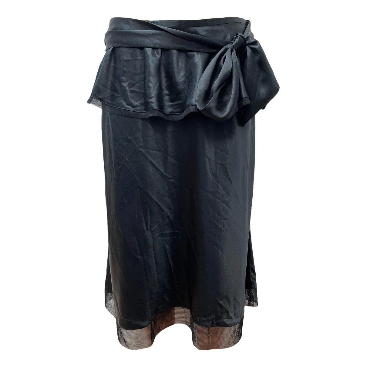 Pre-owned Marc Jacobs Silk Mid-length Skirt In Black
