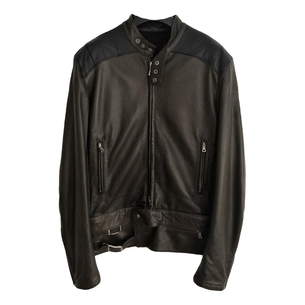 Pre-owned Maison Margiela Leather Jacket In Brown