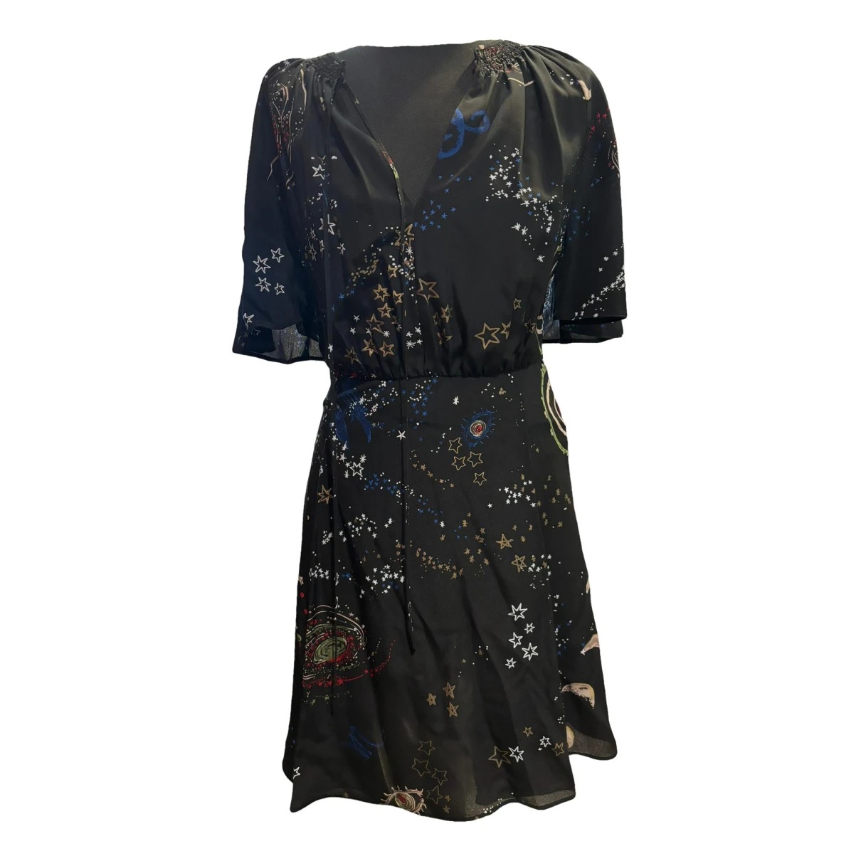 Pre-owned Valentino Silk Mid-length Dress In Black