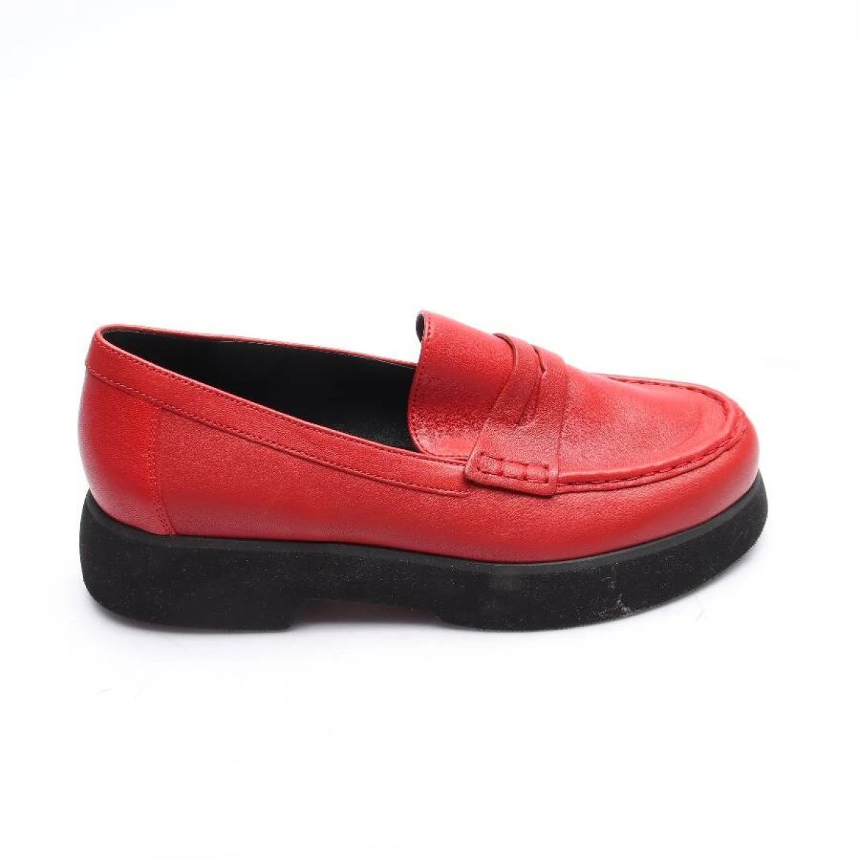 Pre-owned Hogl Leather Flats In Red