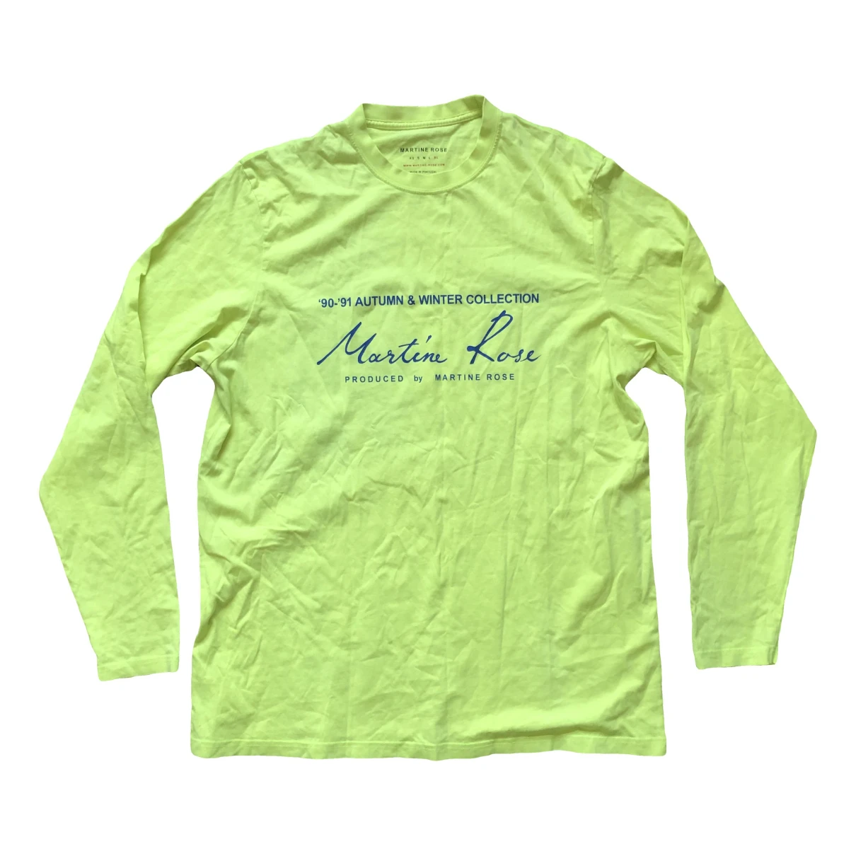 Pre-owned Martine Rose T-shirt In Yellow
