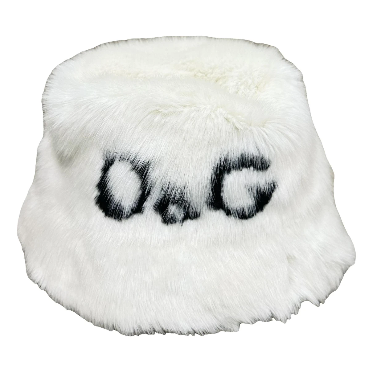 Pre-owned Dolce & Gabbana Faux Fur Hat In White