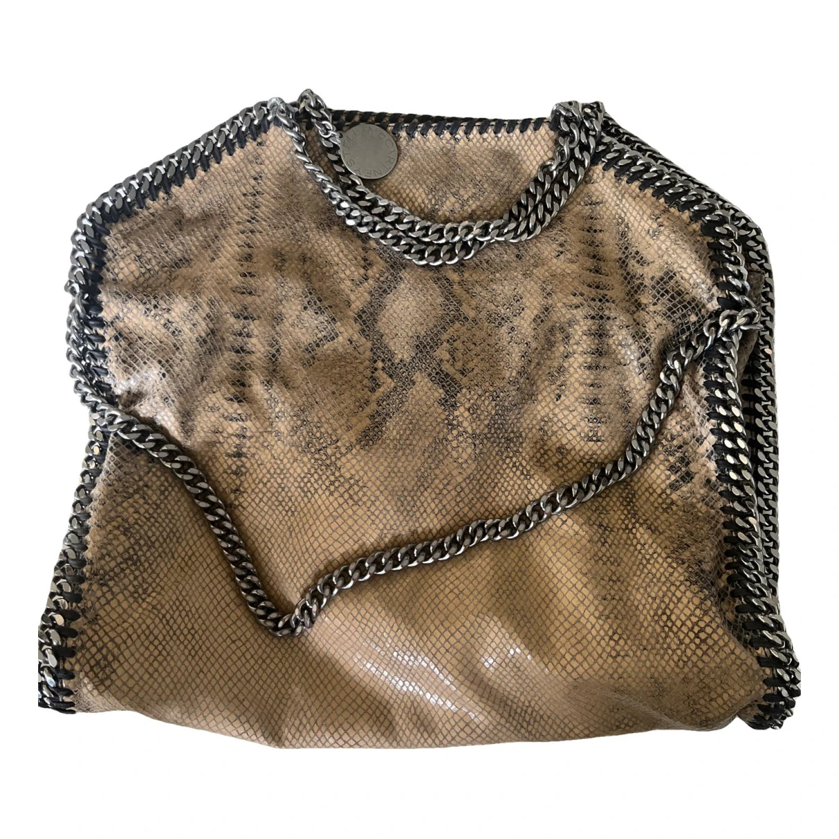 Pre-owned Stella Mccartney Falabella Vegan Leather Handbag In Beige