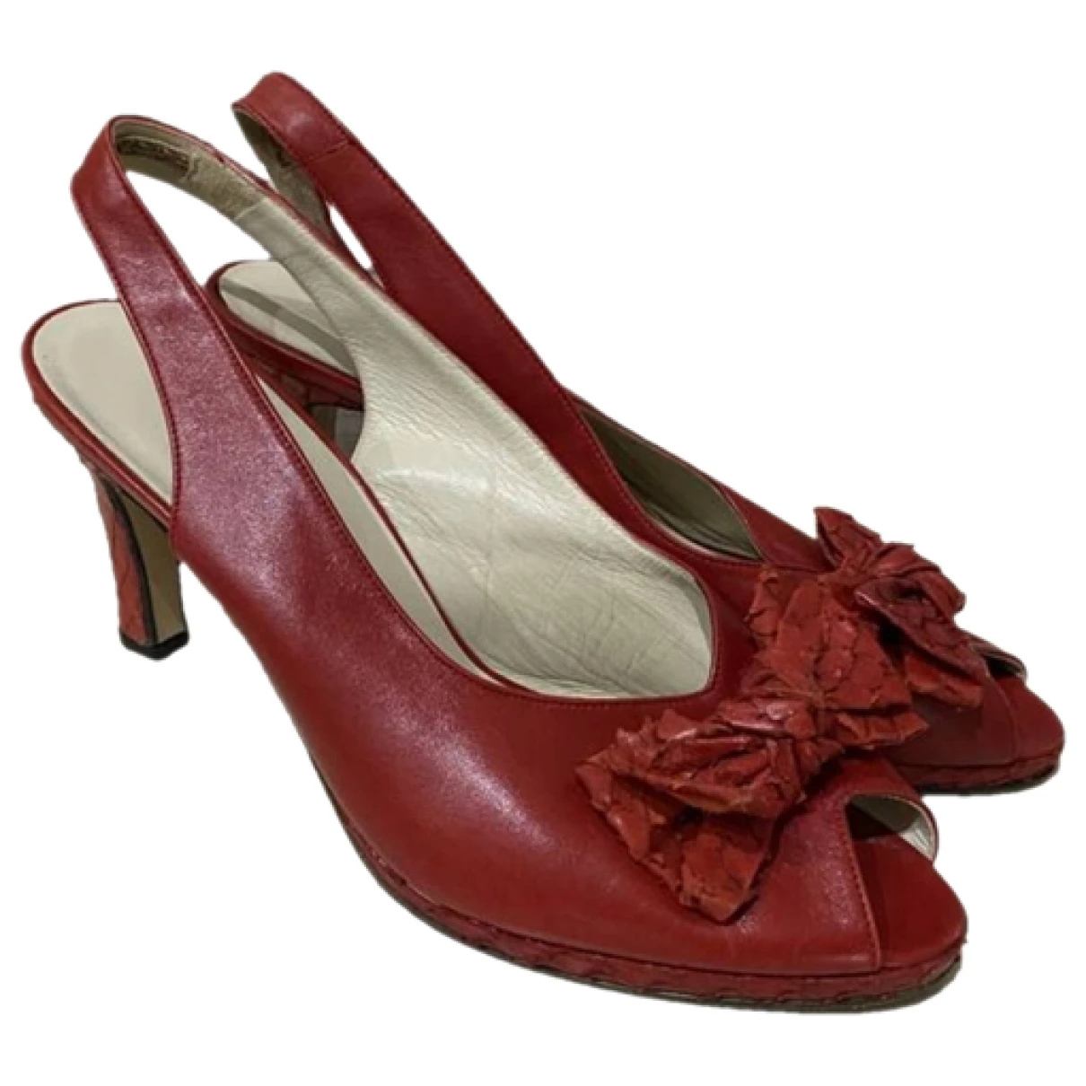 Pre-owned Bally Leather Mules & Clogs In Red