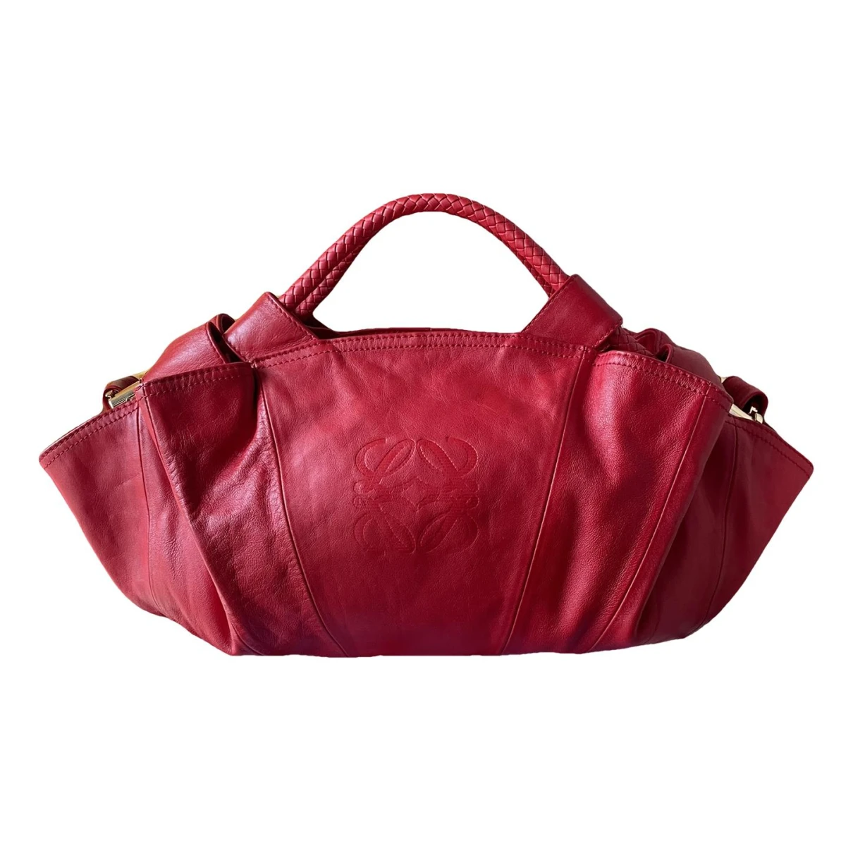Pre-owned Loewe Leather Handbag In Red