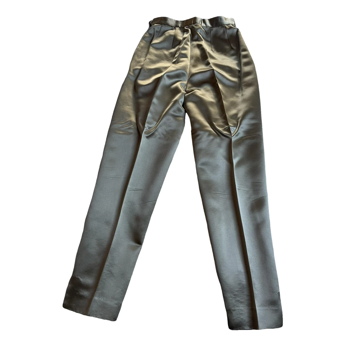 Pre-owned Prada Straight Pants In Gold