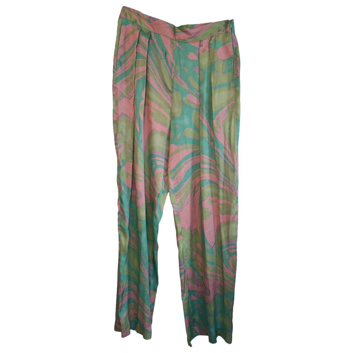 Pre-owned Pinko Trousers In Multicolour