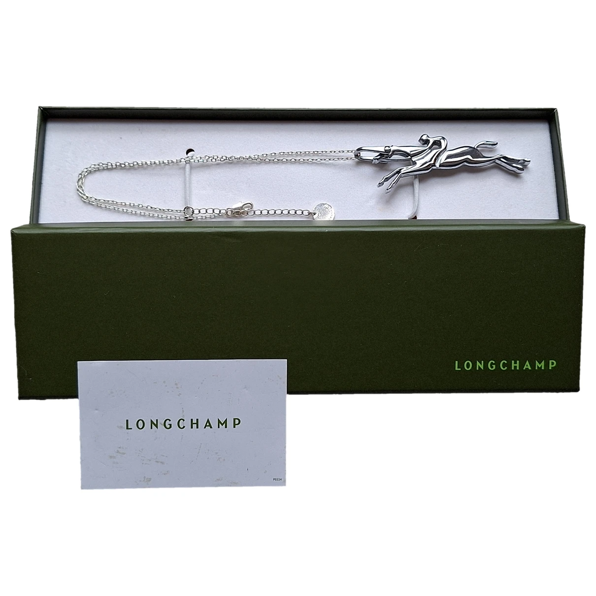 Pre-owned Longchamp Necklace In Silver