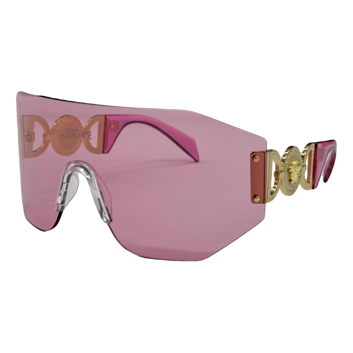 Pre-owned Versace Oversized Sunglasses In Pink