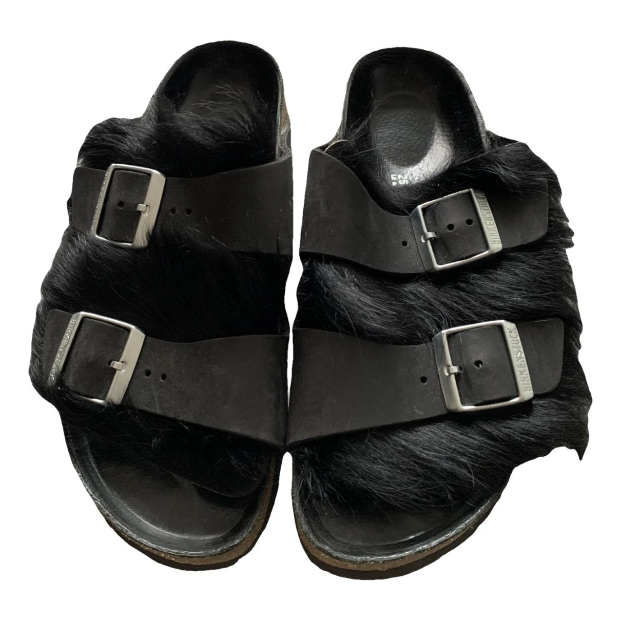 Pre-owned Birkenstock Leather Mules In Black