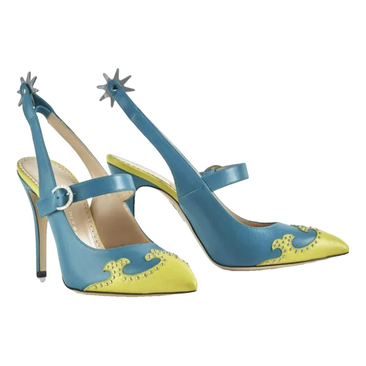 Pre-owned Charlotte Olympia Leather Heels In Turquoise