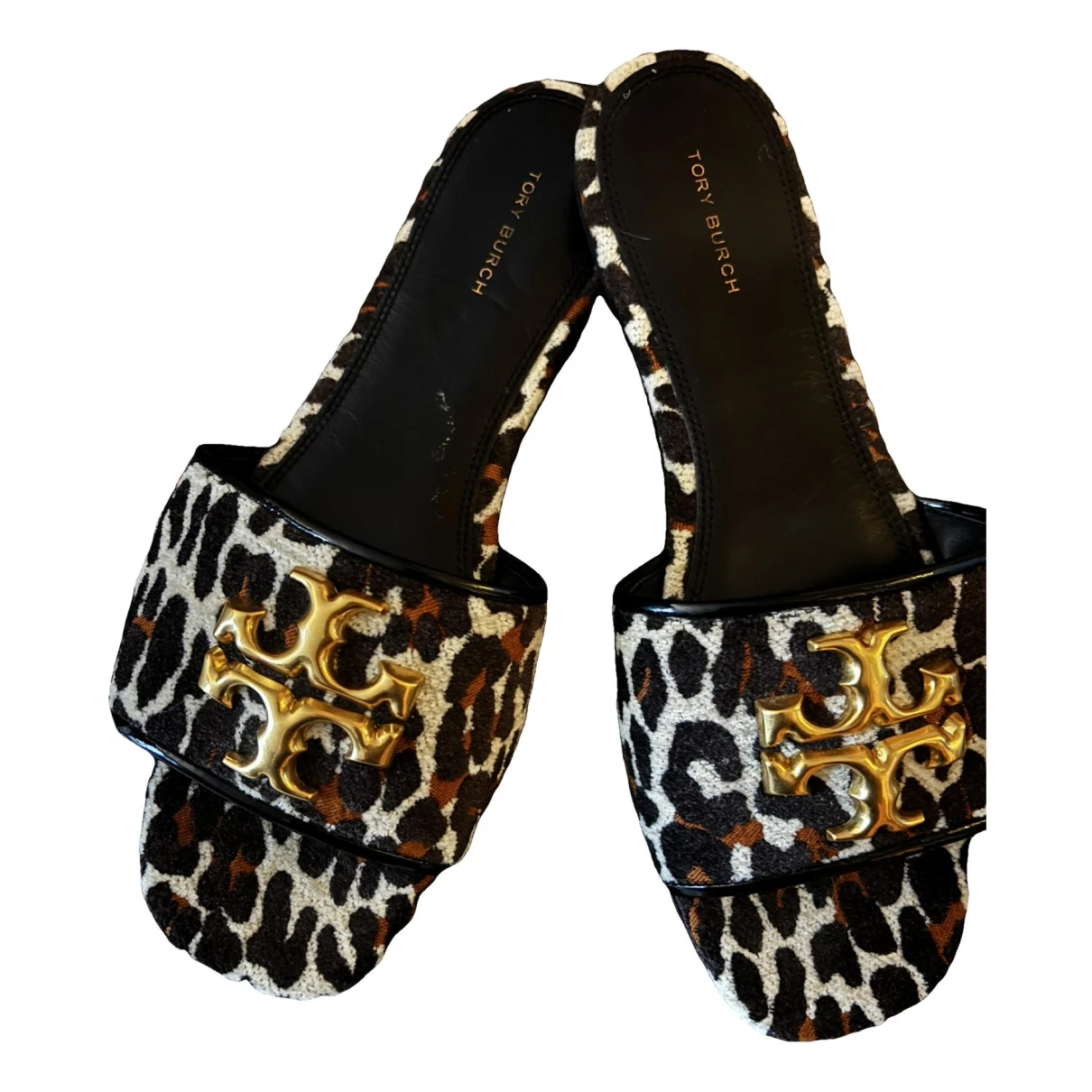 Pre-owned Tory Burch Faux Fur Mules In Other