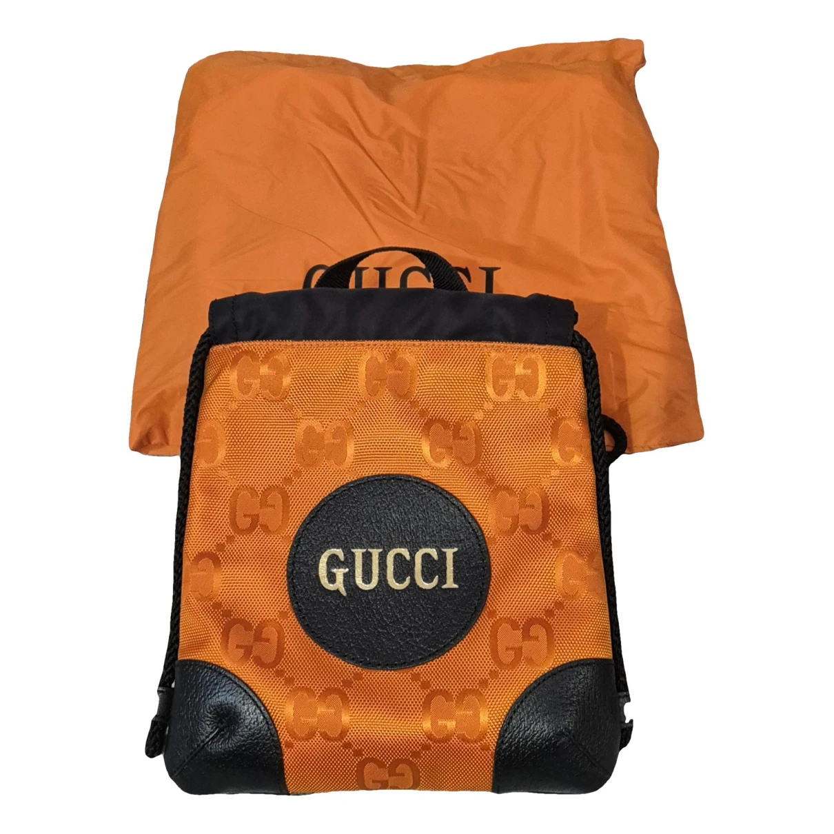 Pre-owned Gucci Cloth Backpack In Orange