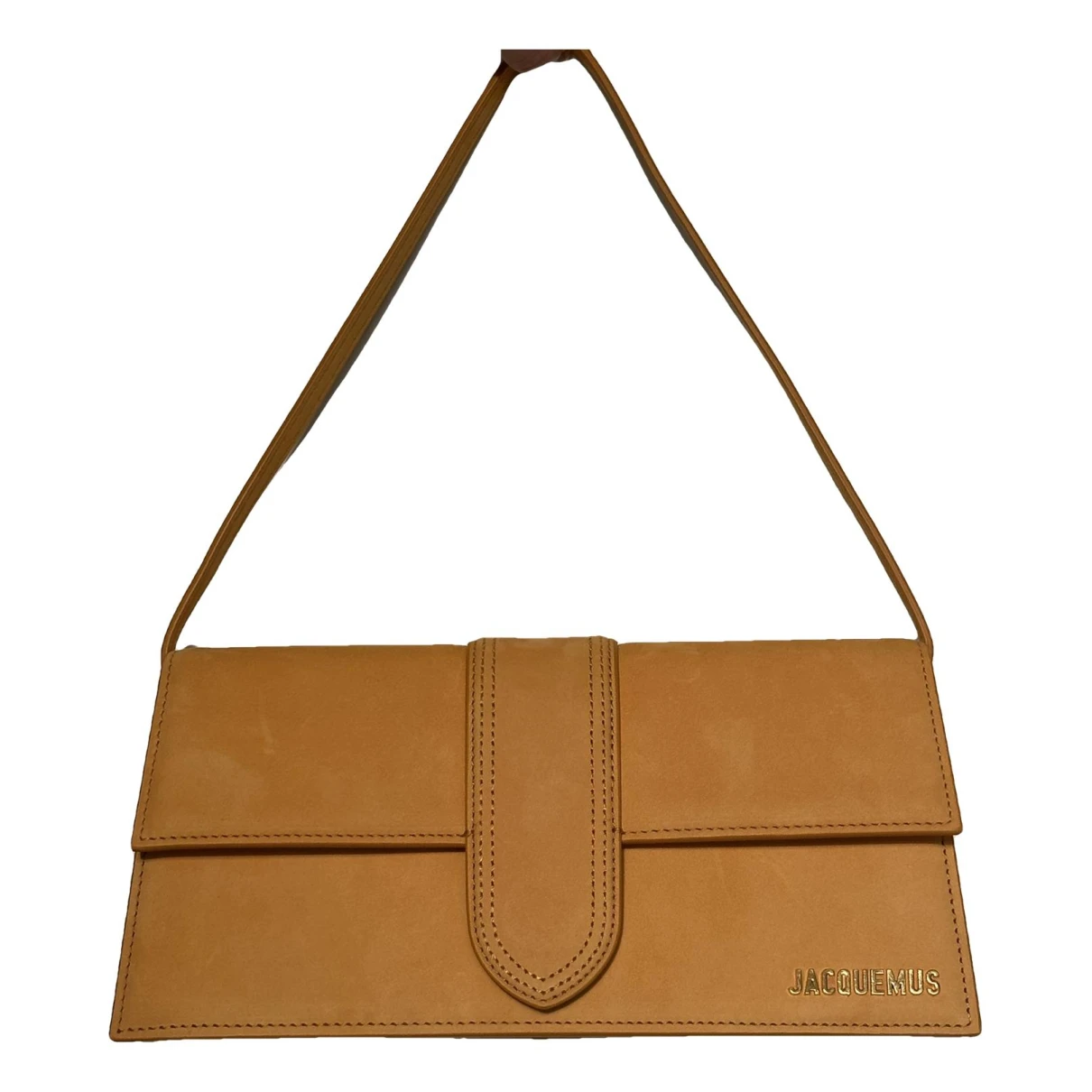 Pre-owned Jacquemus Le Bambino Velvet Handbag In Orange