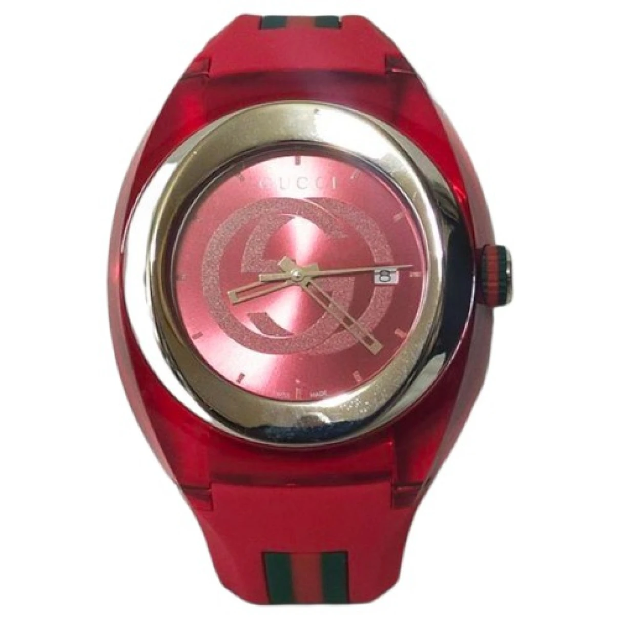 Pre-owned Gucci Sync Watch In Red