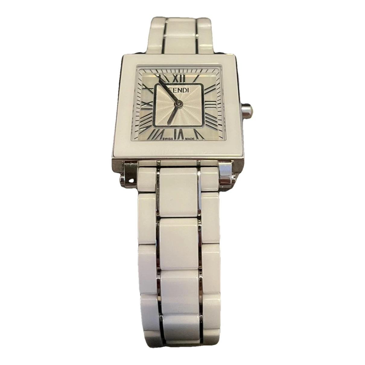 Pre-owned Fendi Ceramic Watch In White