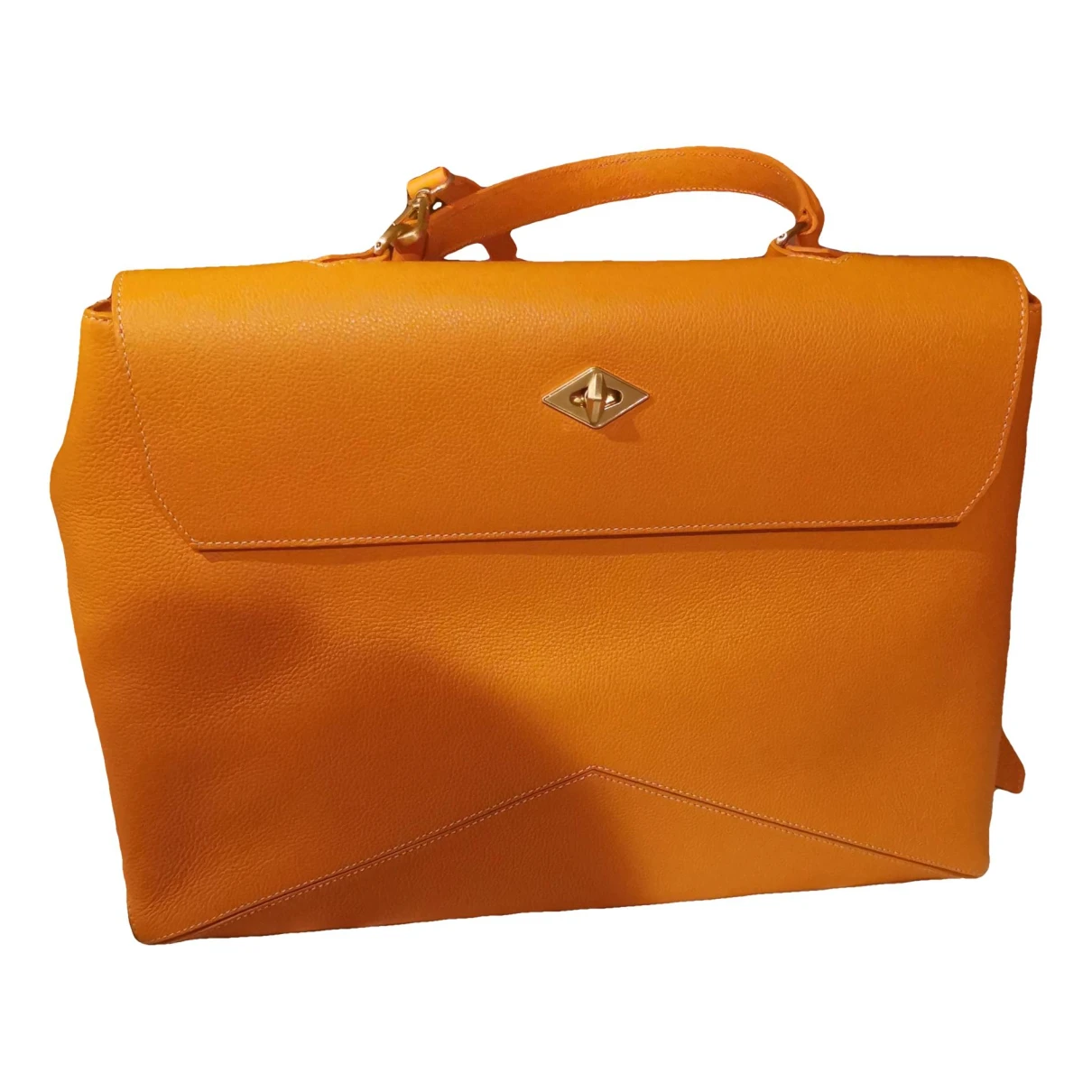 Pre-owned Ballantyne Leather Crossbody Bag In Orange
