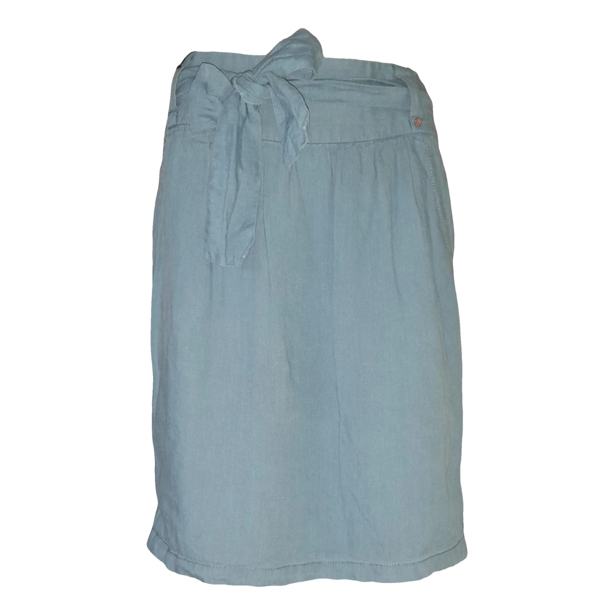 Pre-owned Hugo Boss Linen Mid-length Skirt In Blue
