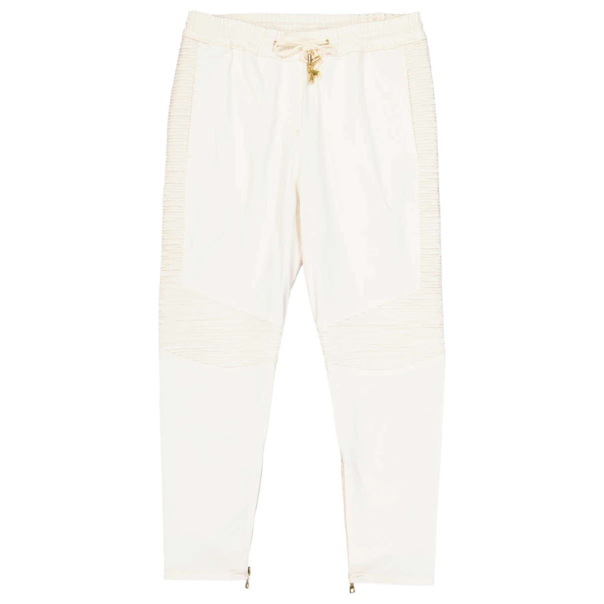 Pre-owned Balmain Trousers In White