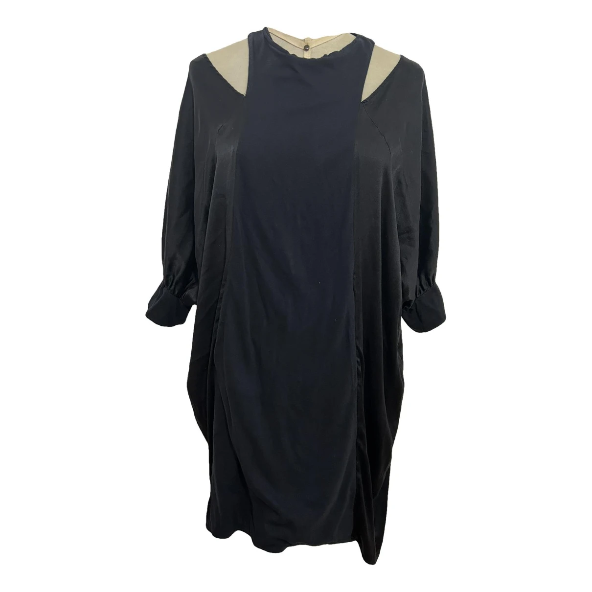 Pre-owned Pierre Balmain Silk Mini Dress In Black