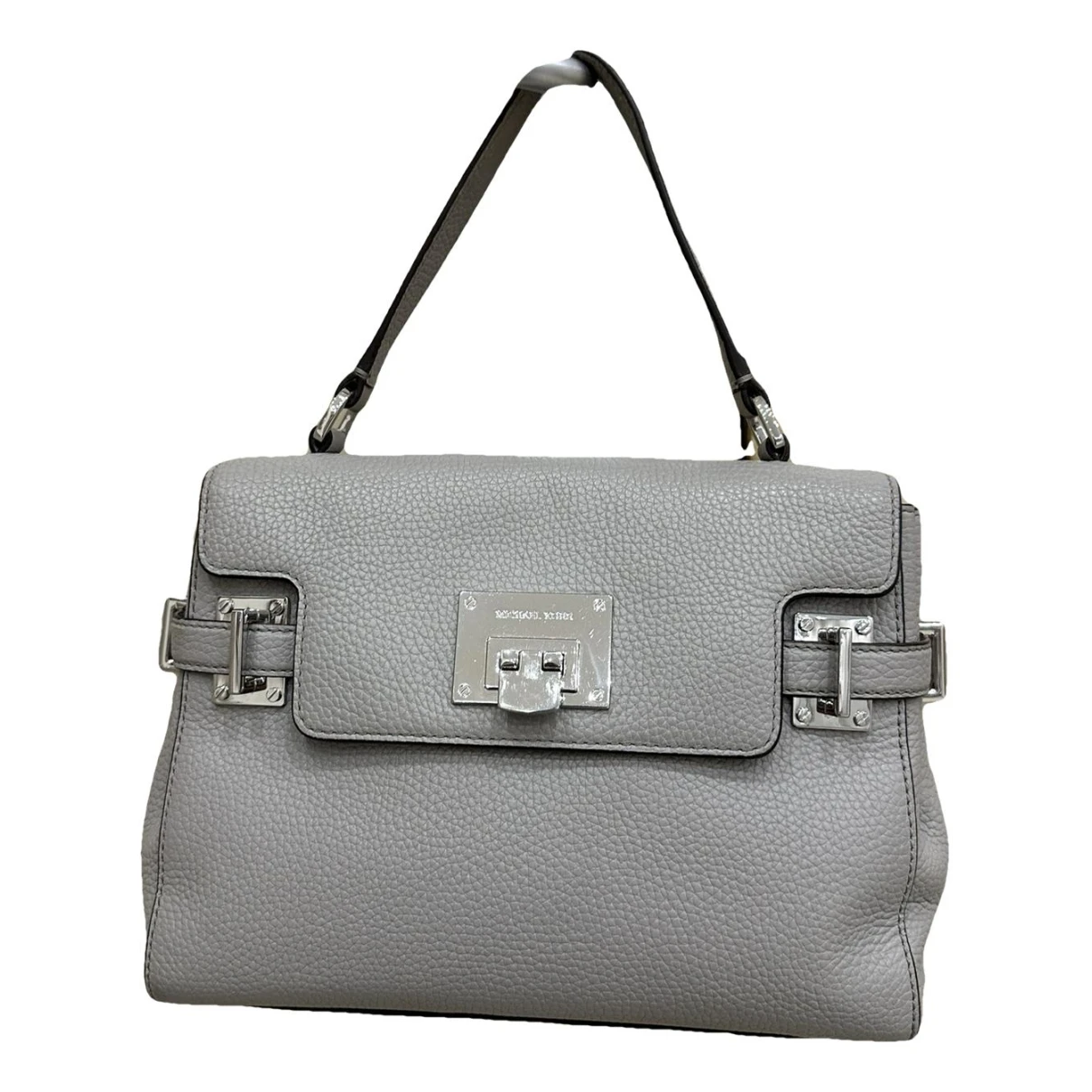 Pre-owned Michael Kors Astrid Leather Crossbody Bag In Grey
