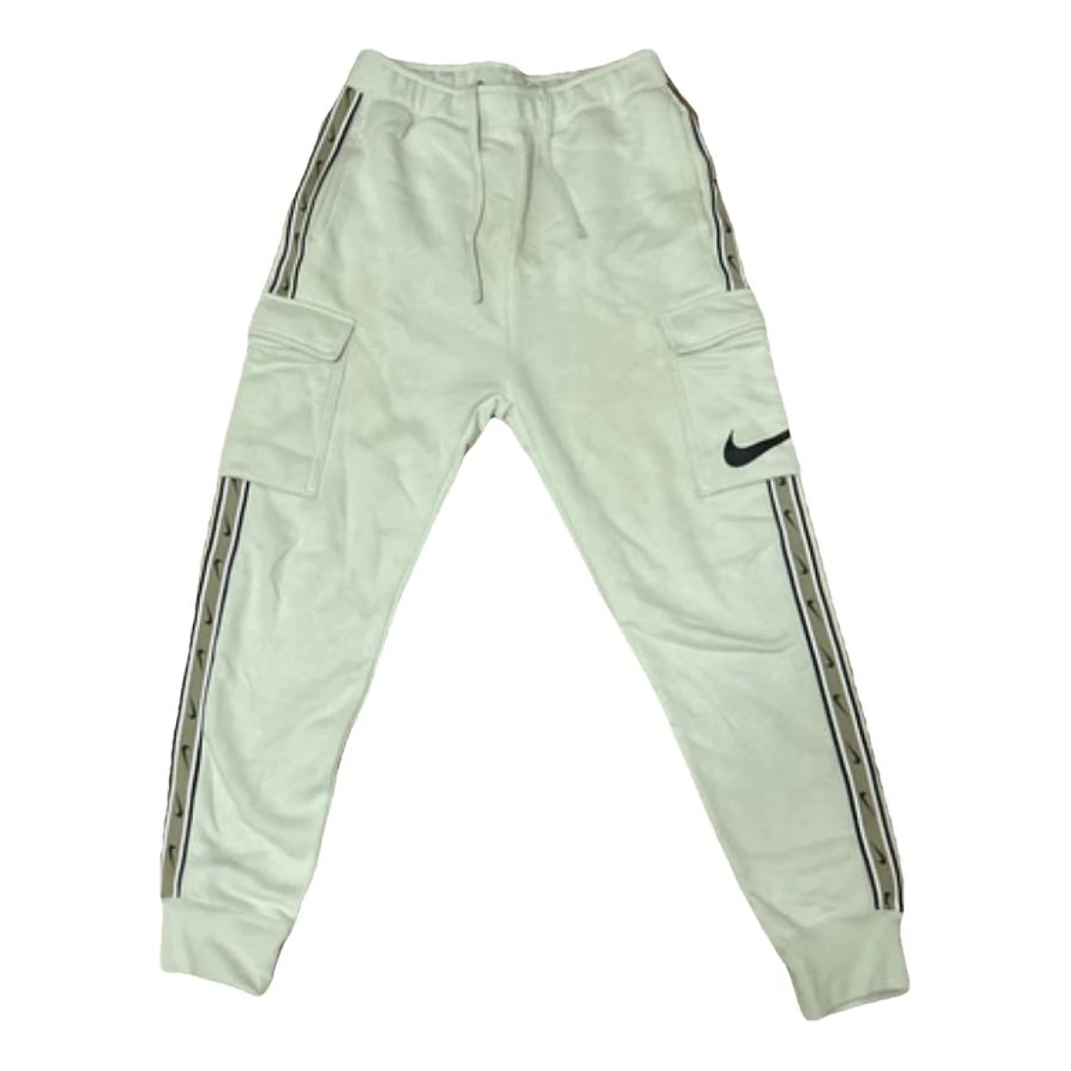 Pre-owned Nike Wool Trousers In White