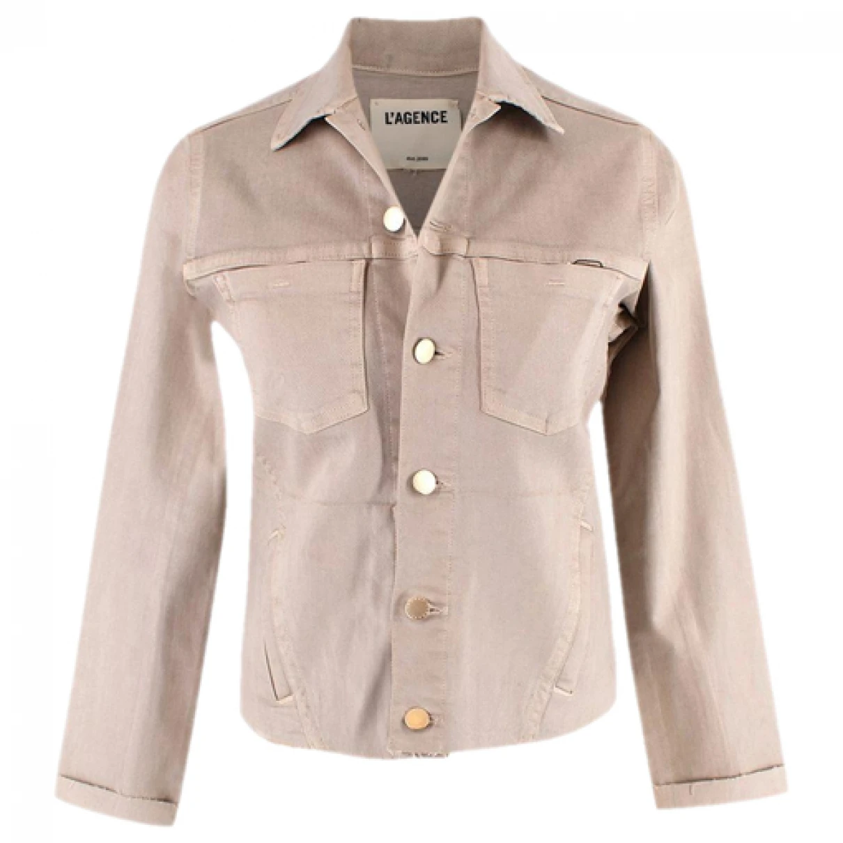 Pre-owned L Agence Jacket In Beige