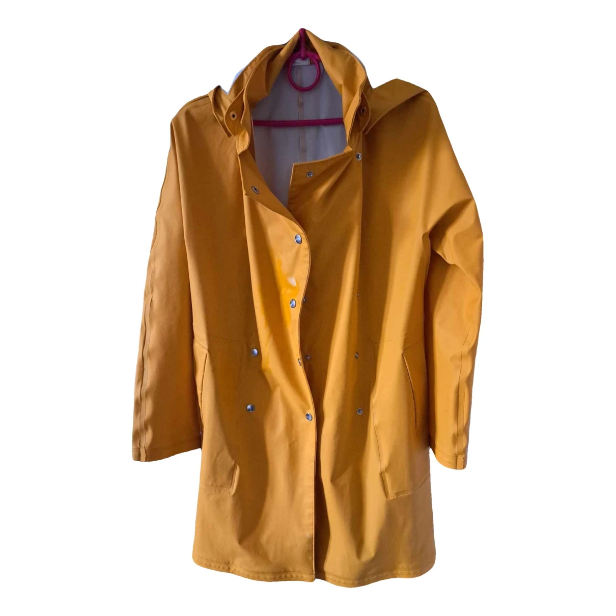Pre-owned 66 North Trench Coat In Yellow