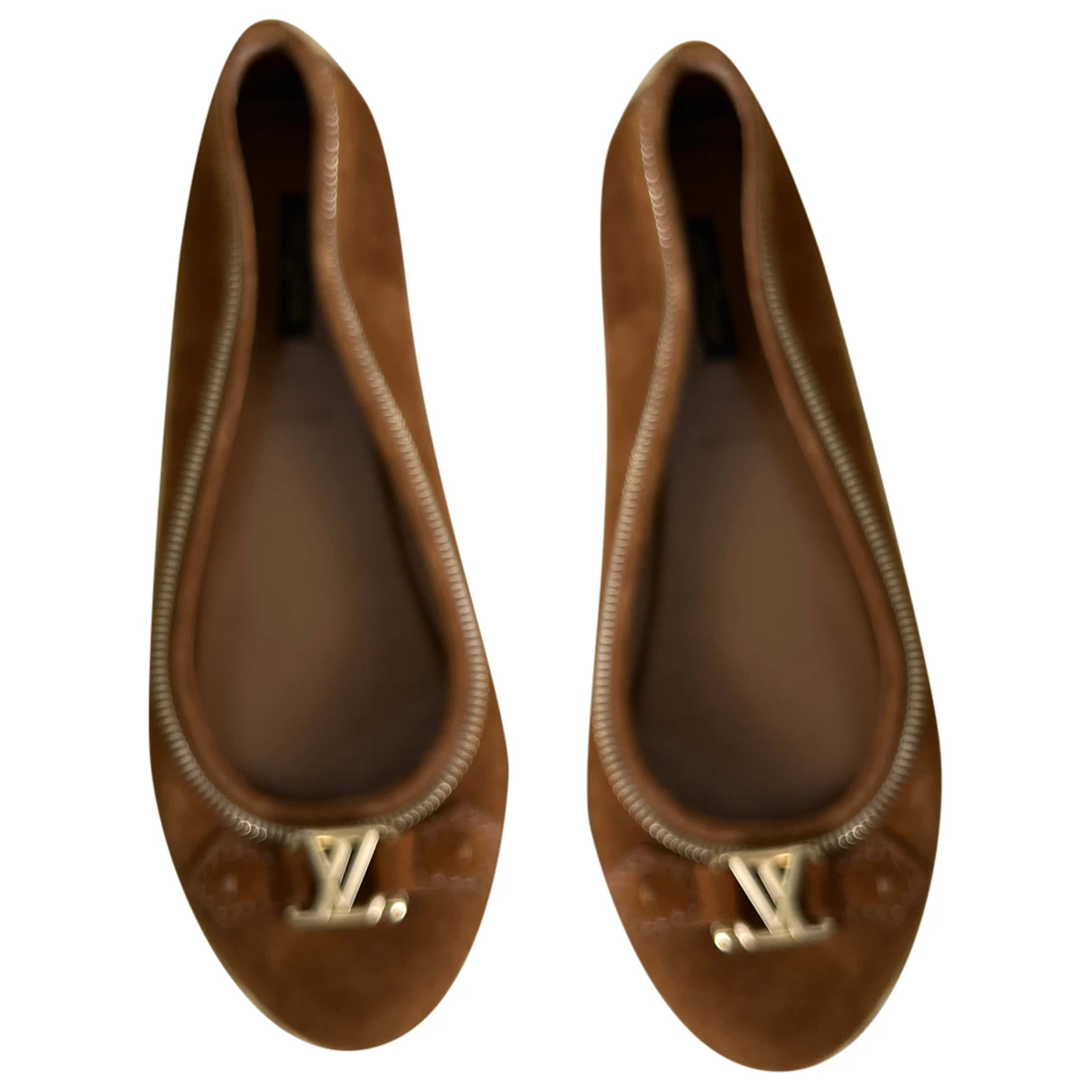 Pre-owned Louis Vuitton Ballet Flats In Brown