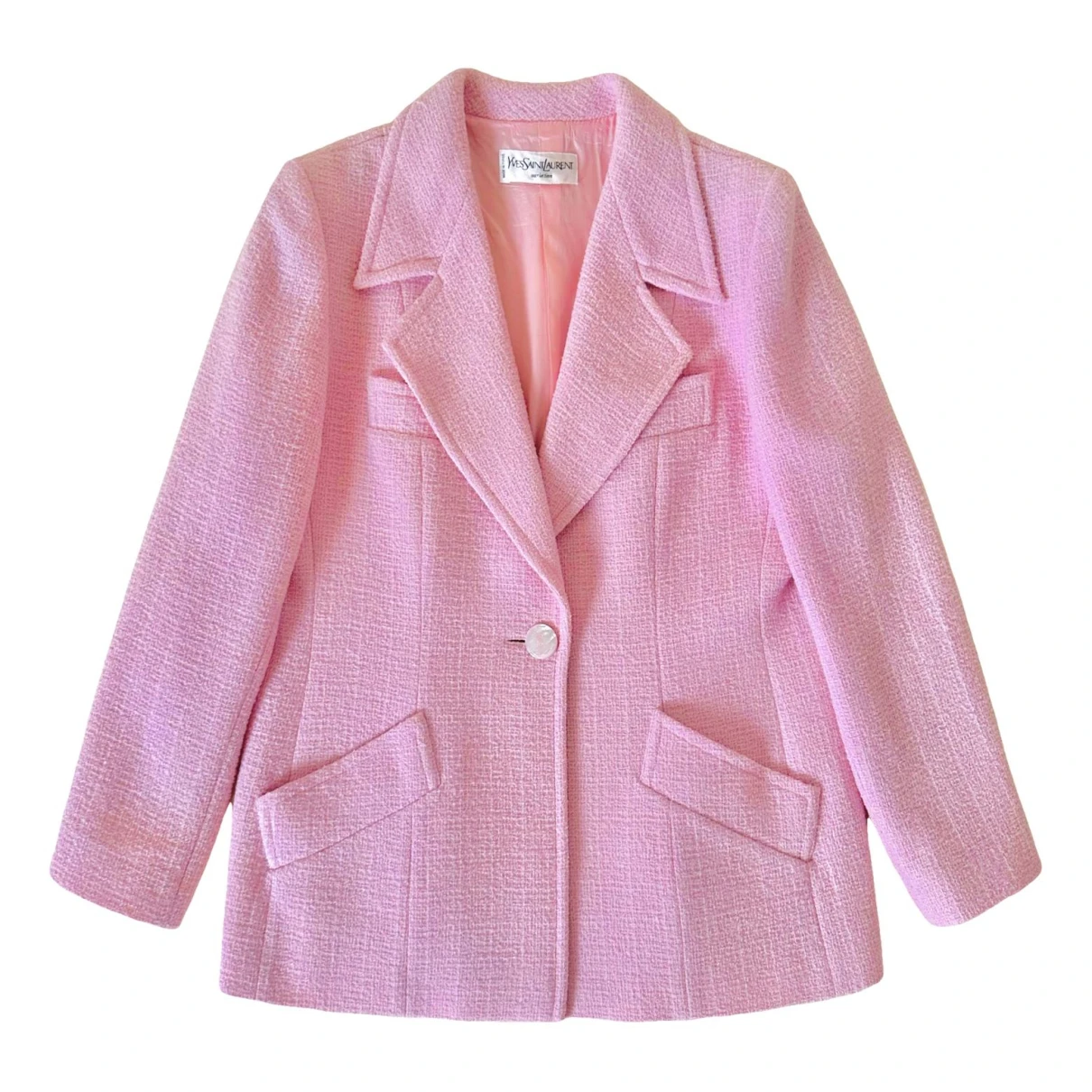 Pre-owned Saint Laurent Wool Blazer In Pink