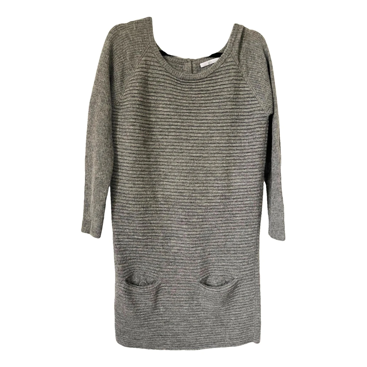 Pre-owned Aiayu Wool Mini Dress In Grey
