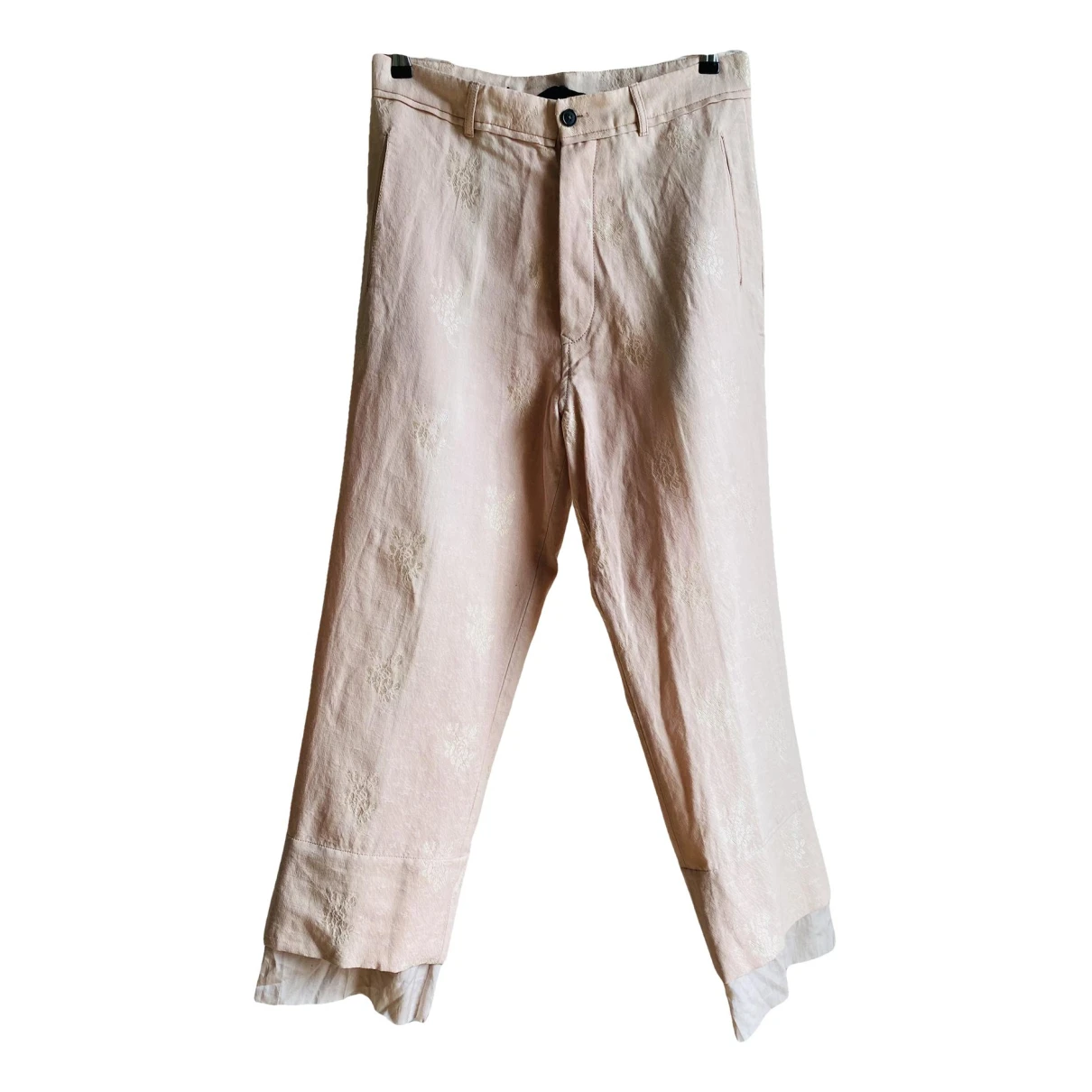 Pre-owned Ann Demeulemeester Trousers In Pink