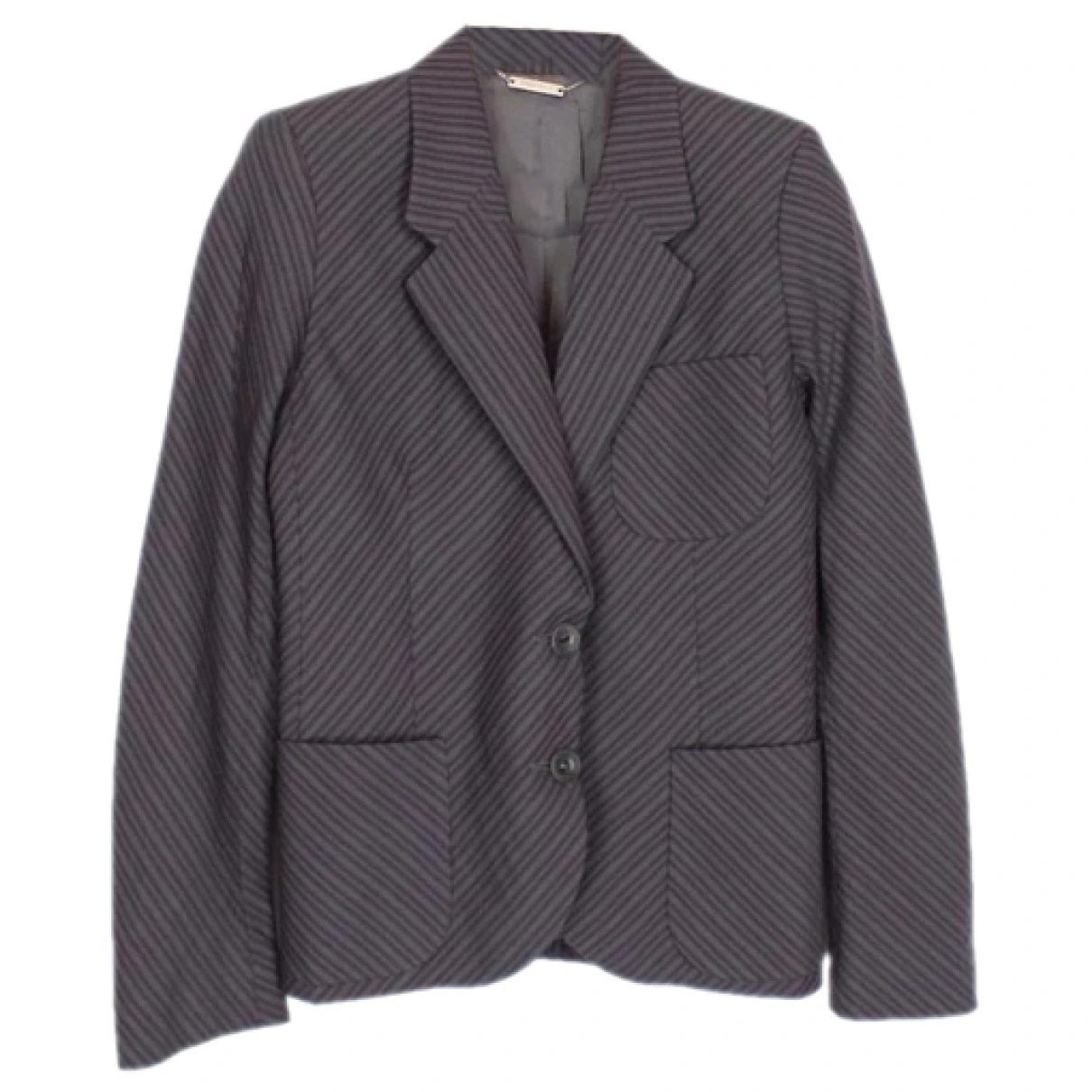 Pre-owned Alexander Mcqueen Wool Blazer In Grey