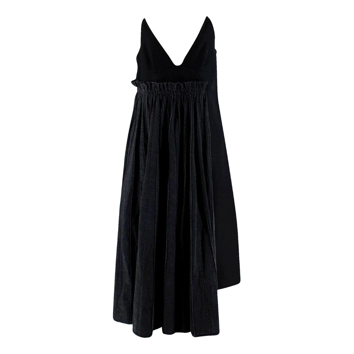 Pre-owned Sacai Wool Dress In Black