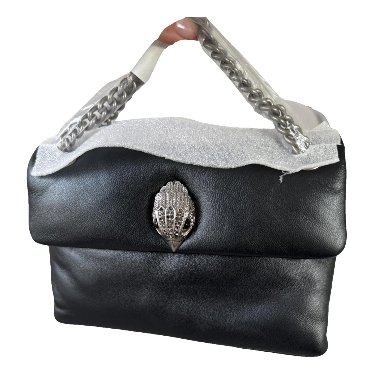 Pre-owned Kurt Geiger Leather Crossbody Bag In Black