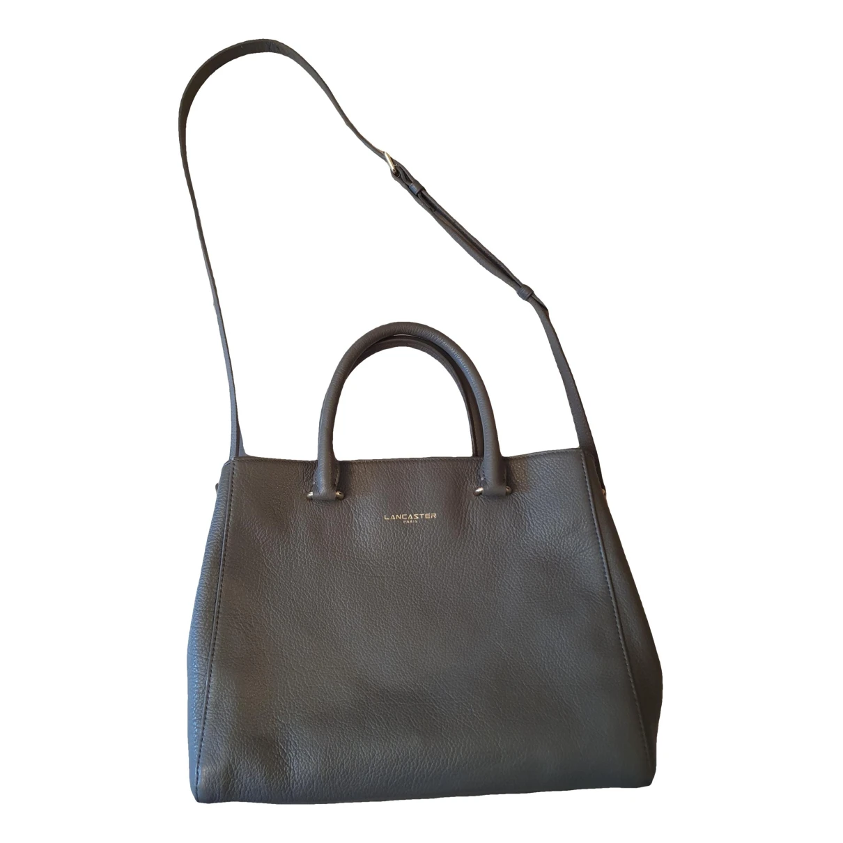 Pre-owned Lancaster Leather Handbag In Grey